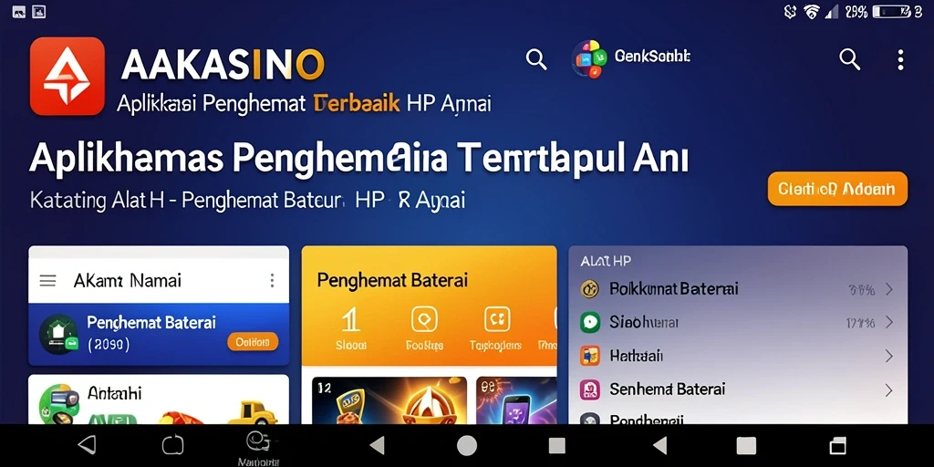 Tampilan antarmuka AAKASINO yang sederhana dan informatif.