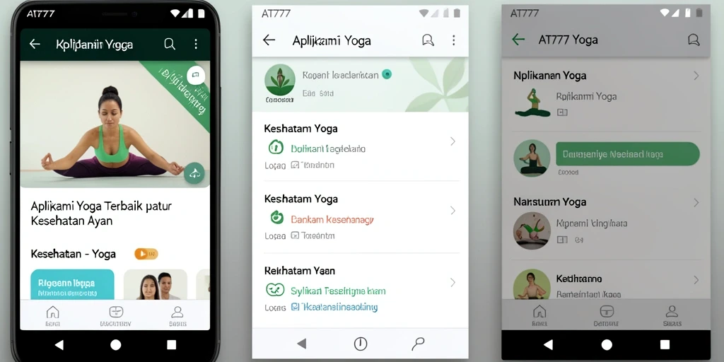 Antarmuka aplikasi Yoga AT777 yang menarik dan mudah digunakan.