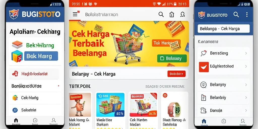 Tampilan antarmuka BUGISTOTO yang sederhana untuk Cek Harga.