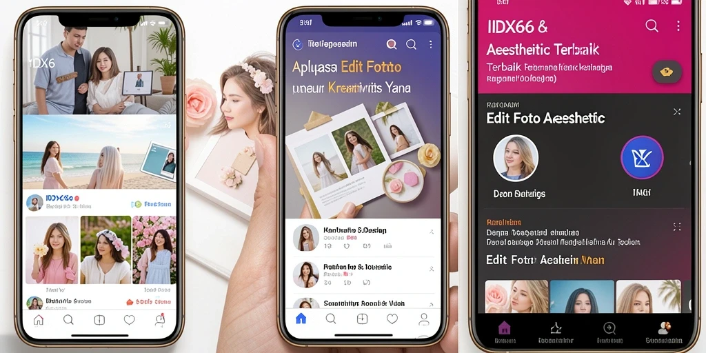 Antarmuka pengguna IDX66 menampilkan fitur Edit Foto Aesthetic yang menarik.