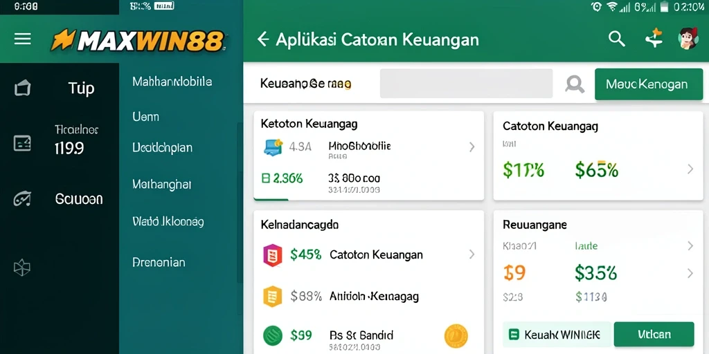 Tampilan antarmuka pengguna MAXWIN88 yang sederhana dan efisien untuk Catatan Keuangan.