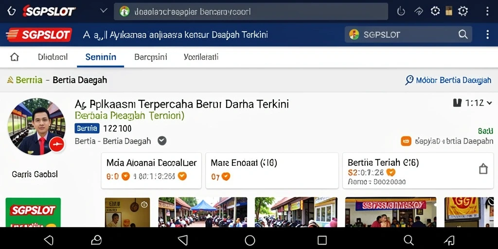 Antarmuka aplikasi SGPSLOT yang bersih dan informatif.