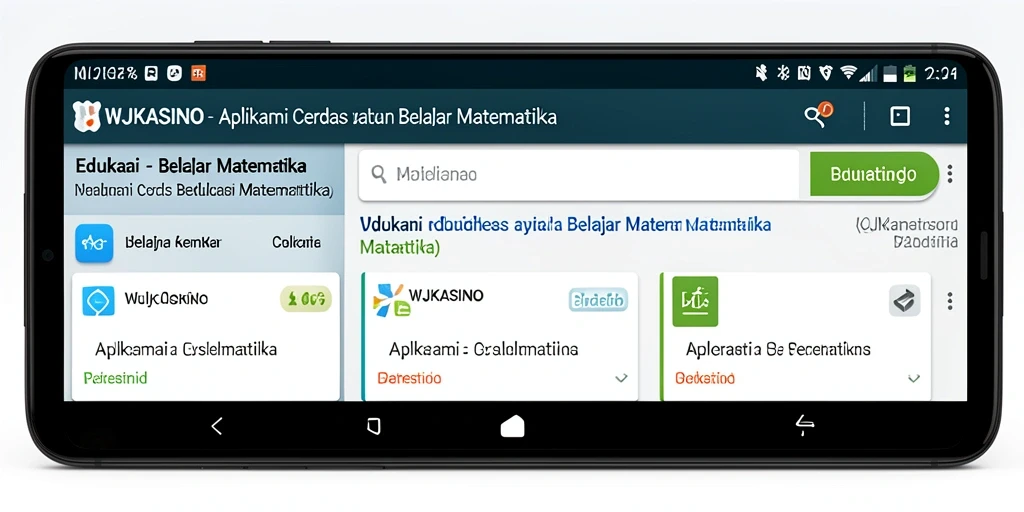 Tampilan antarmuka WJKASINO yang ramah pengguna untuk belajar Matematika.